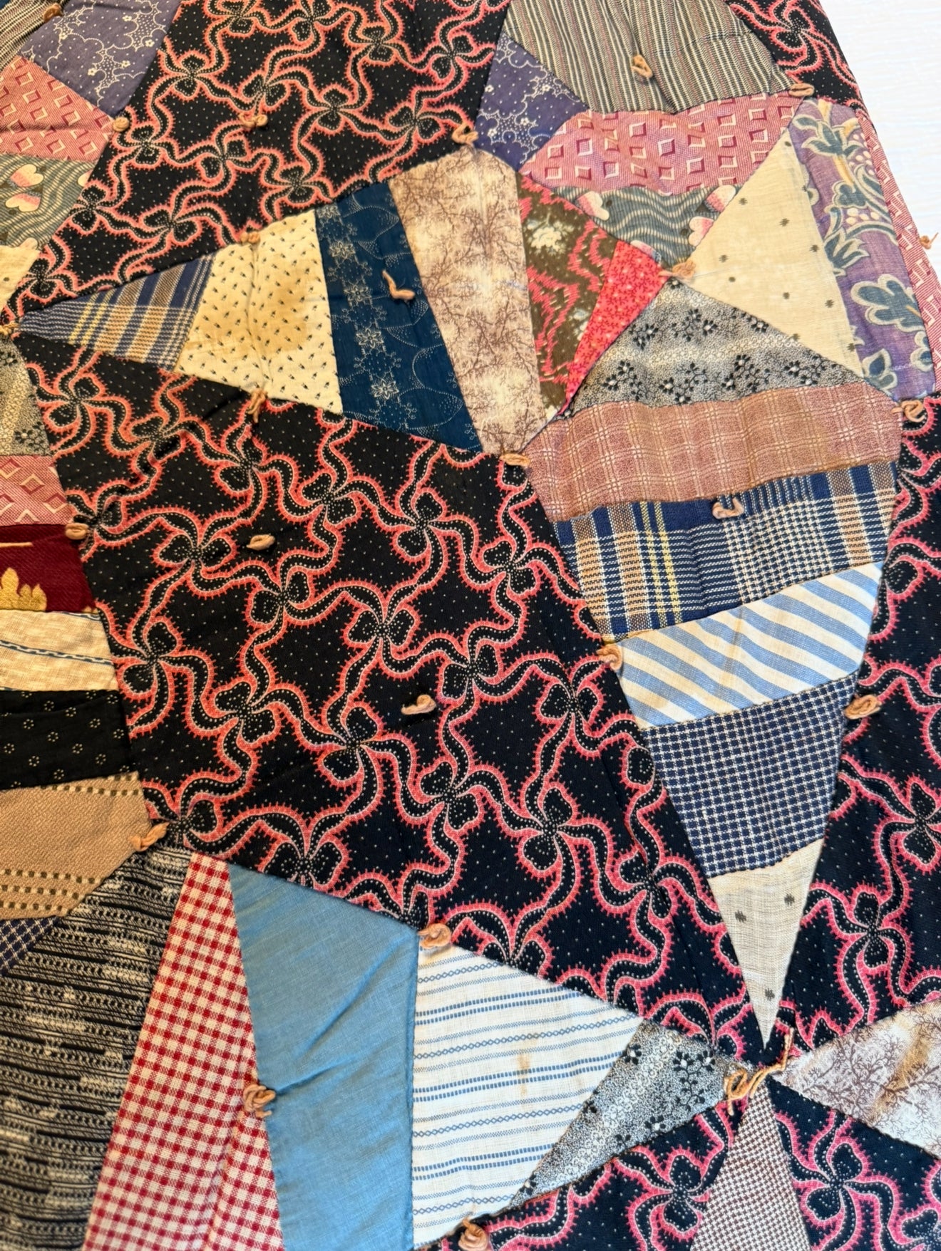 Antique c1900 Rocky Road to Kansas Quilt
