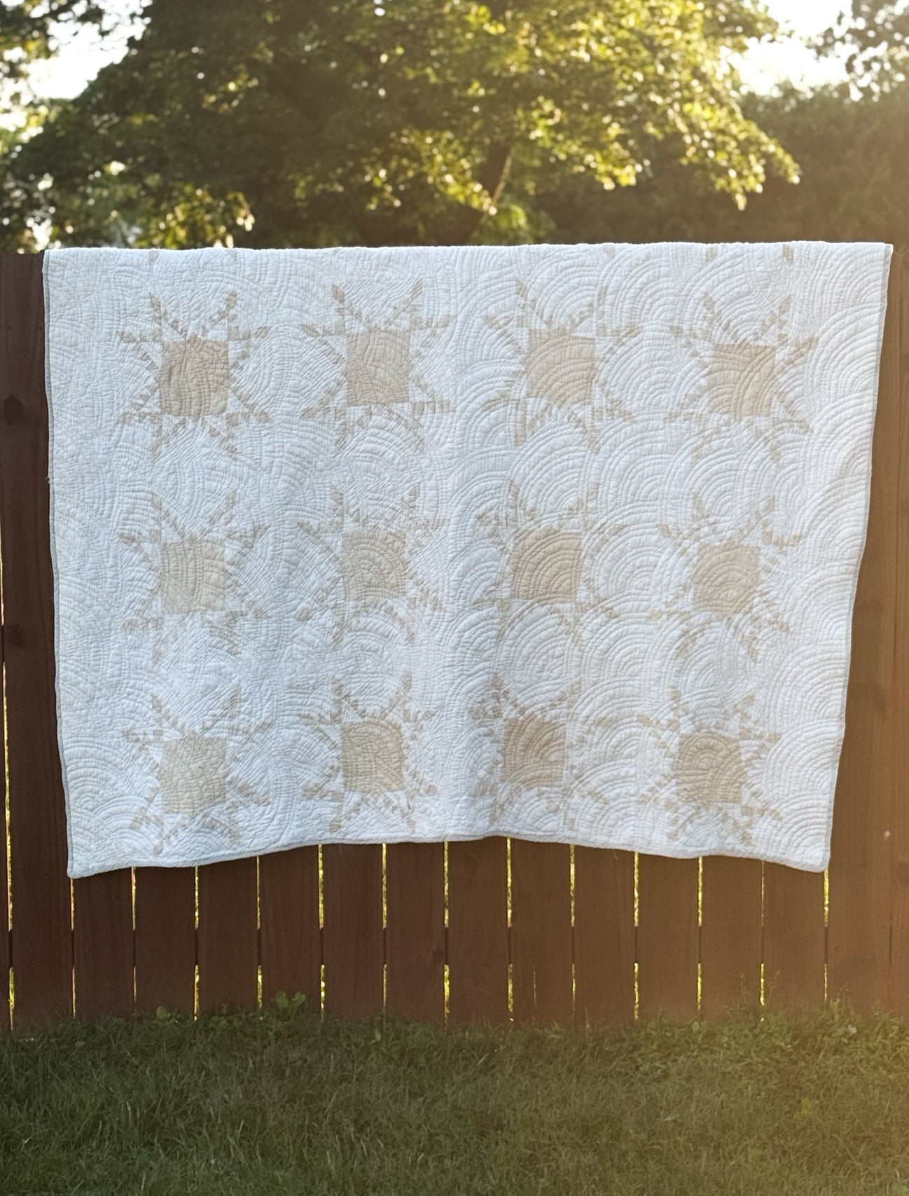 Antique Shattered Star Quilt
