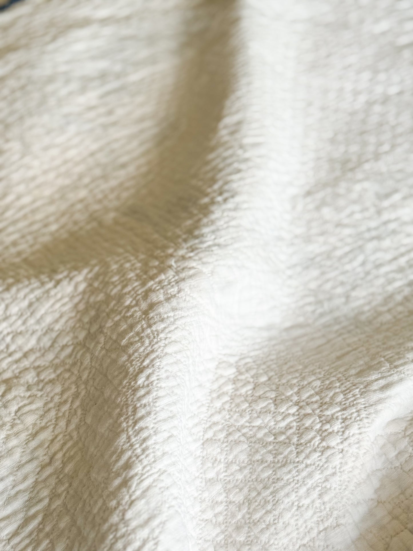 Antique Blue and White Double Nine Patch Quilt