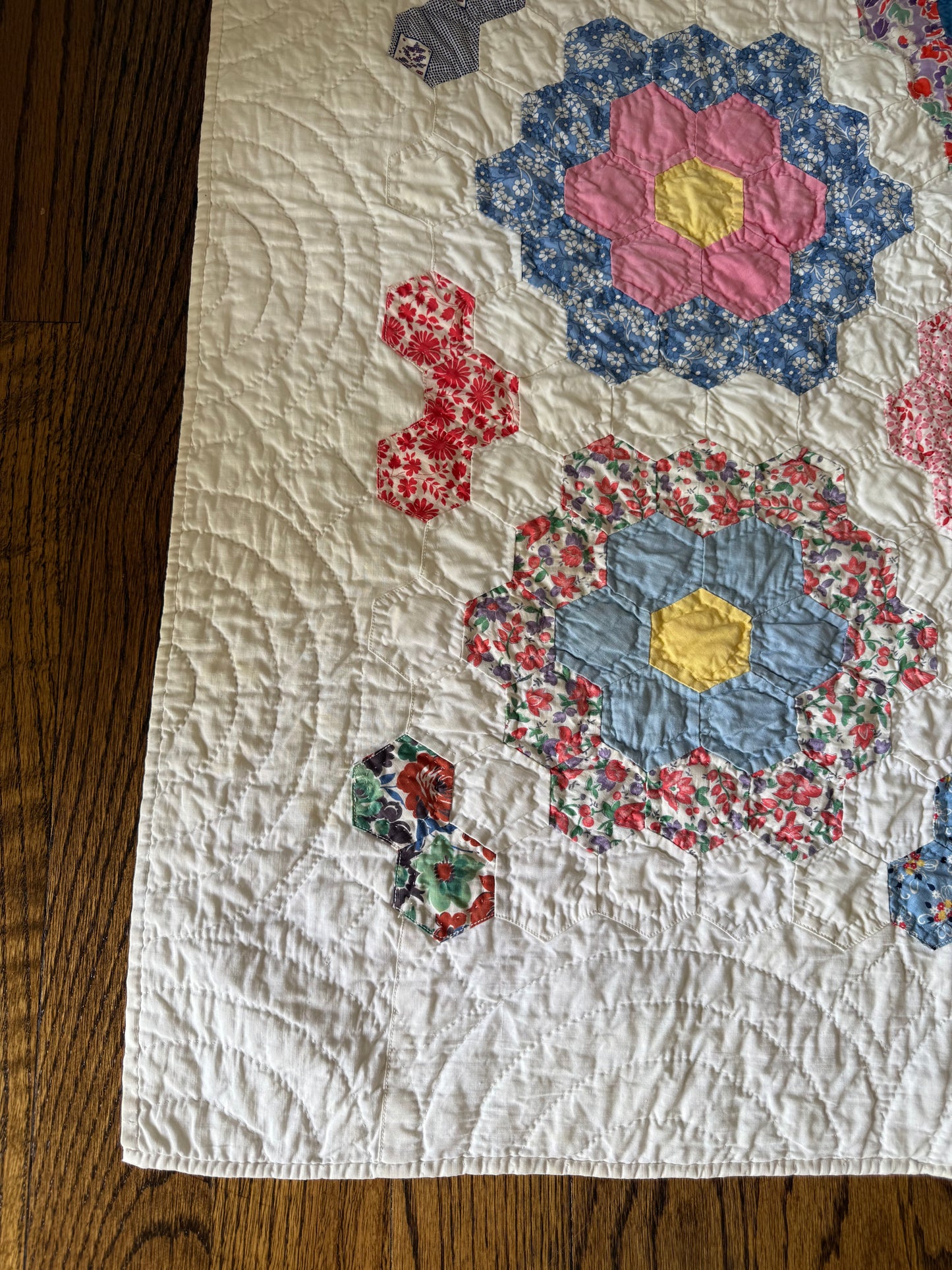 Grandmothers Flower Garden Quilt