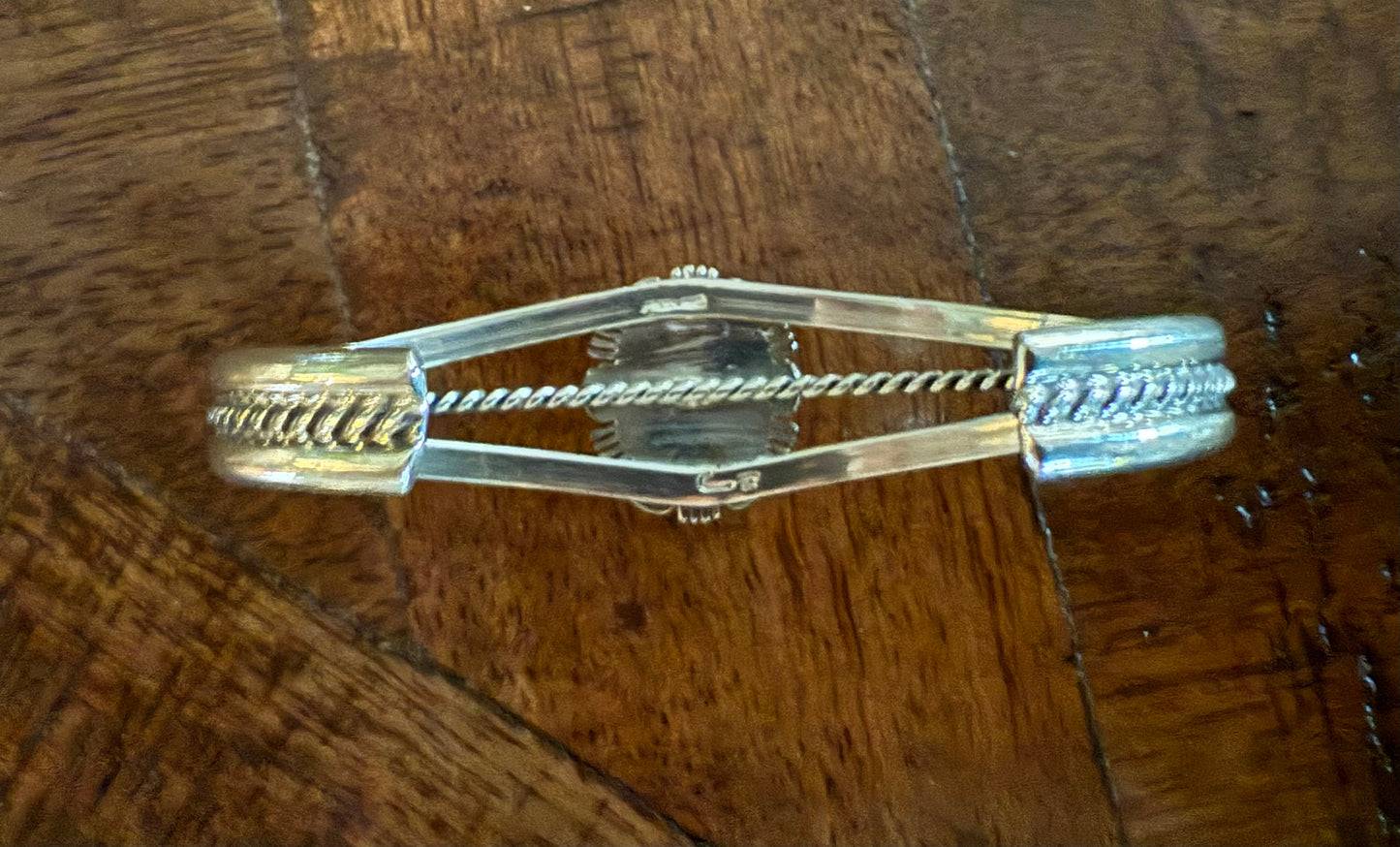 3 Band Sterling Turquoise Cuff Bracelet