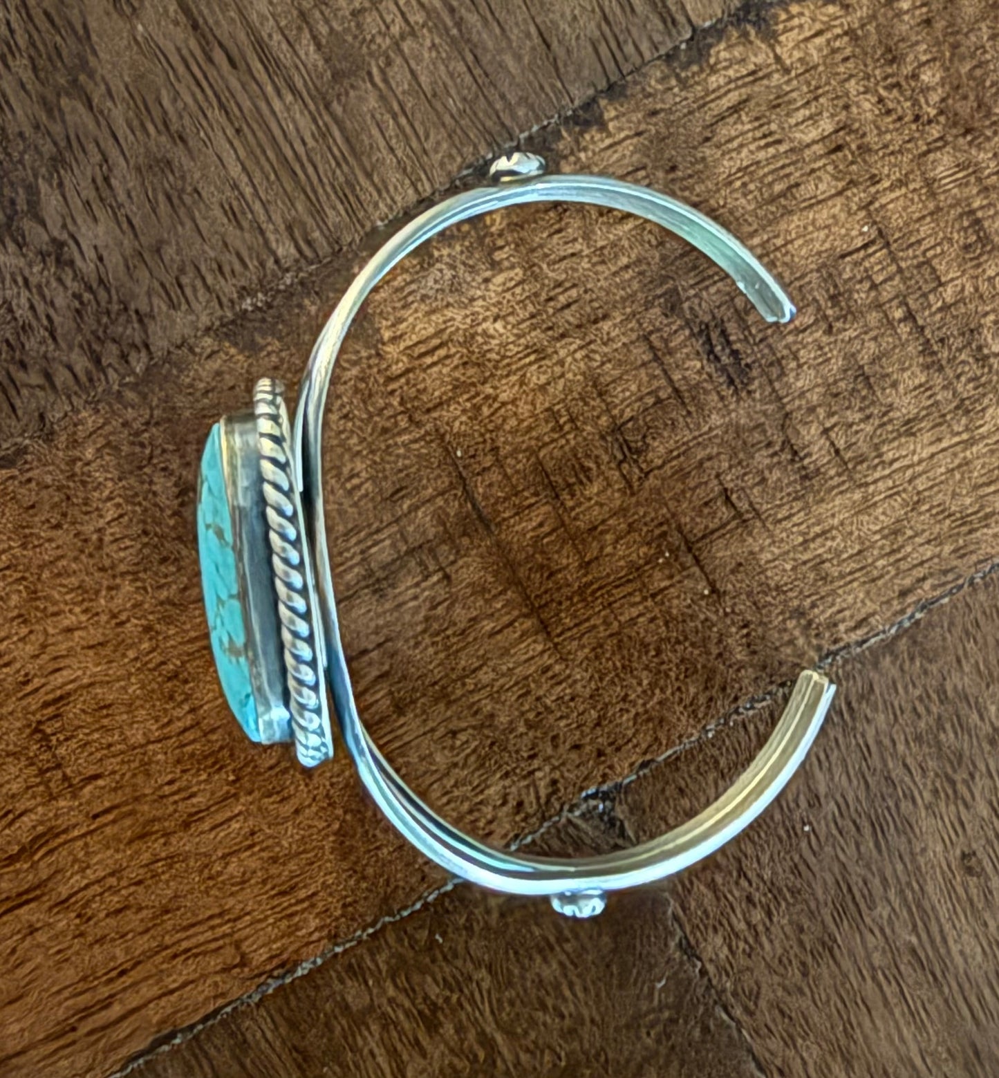 Sterling Silver Turquoise Large Stone Cuff Bracelet