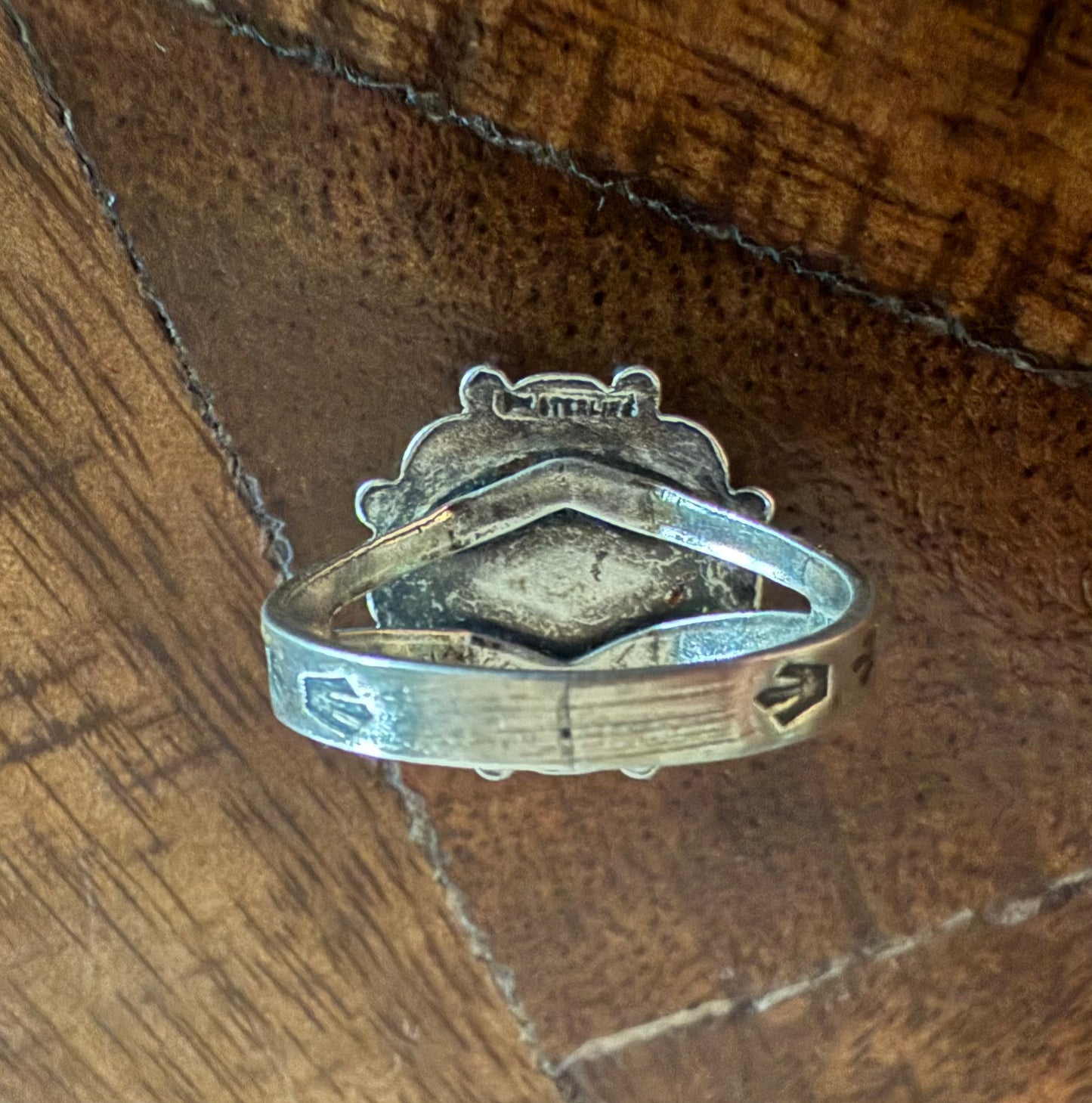 Sterling Turquoise Round Setting Ring