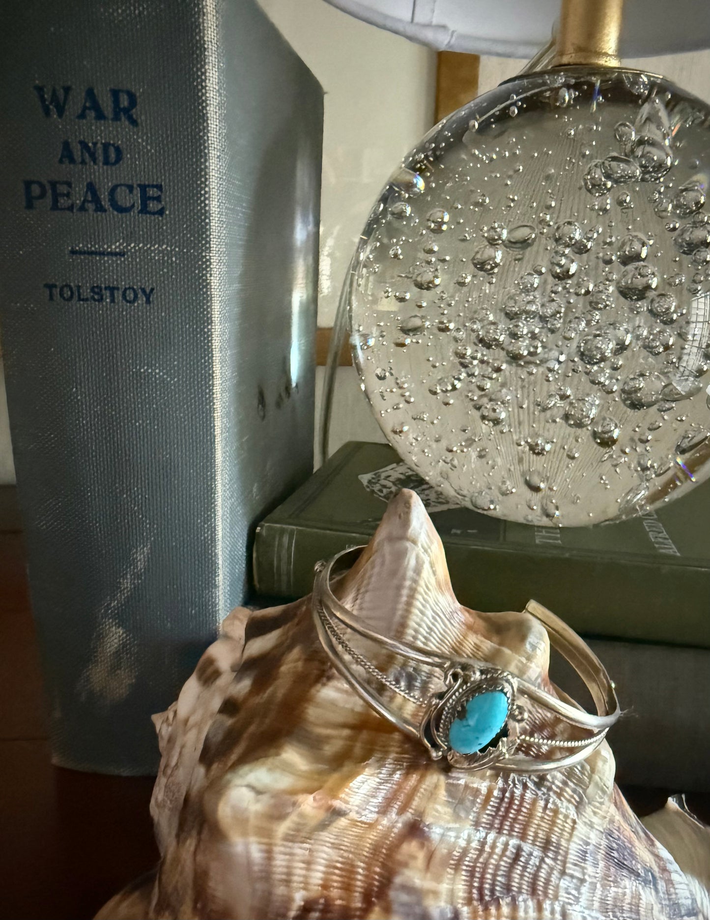 Sterling Turquoise Feather Cuff Bracelet
