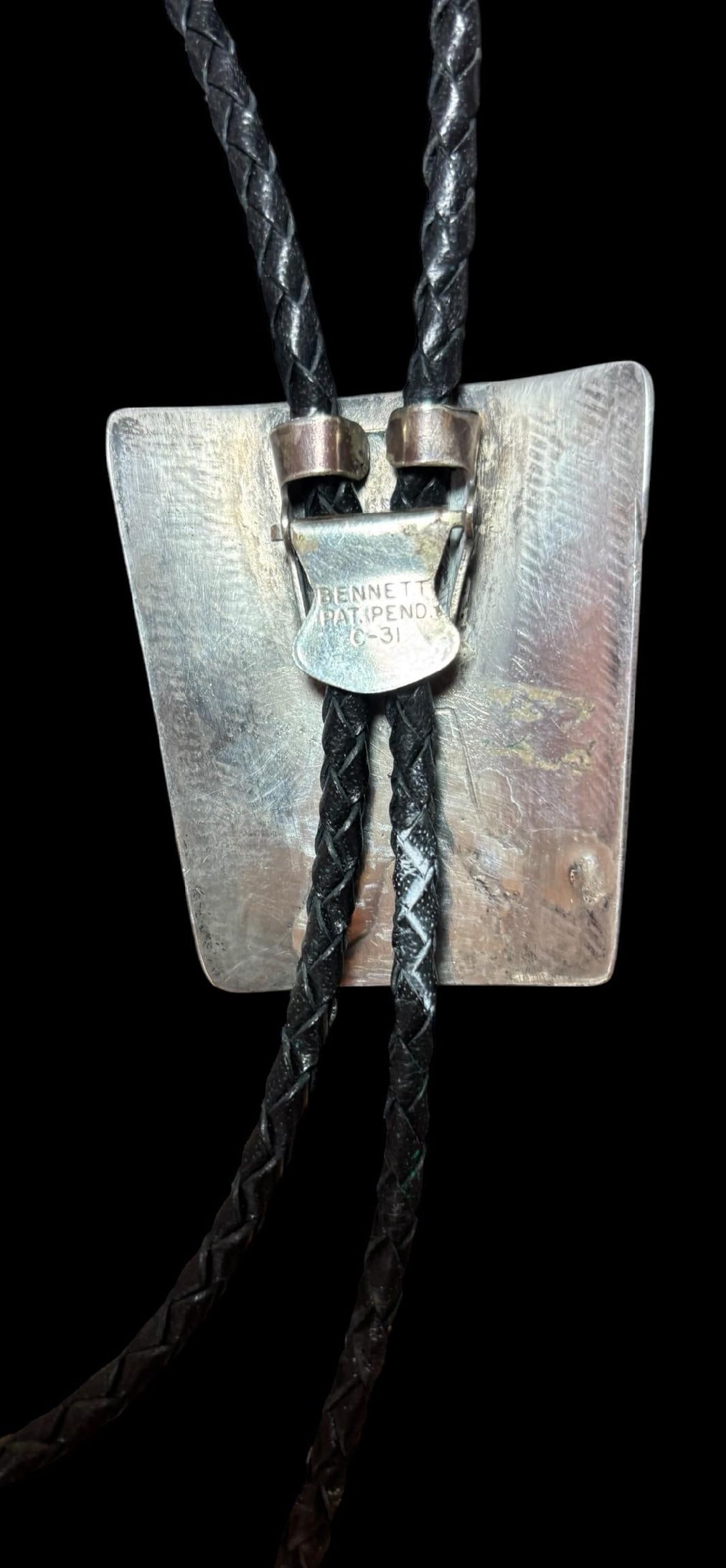 Vintage Sterling Turquoise Bolo Tie