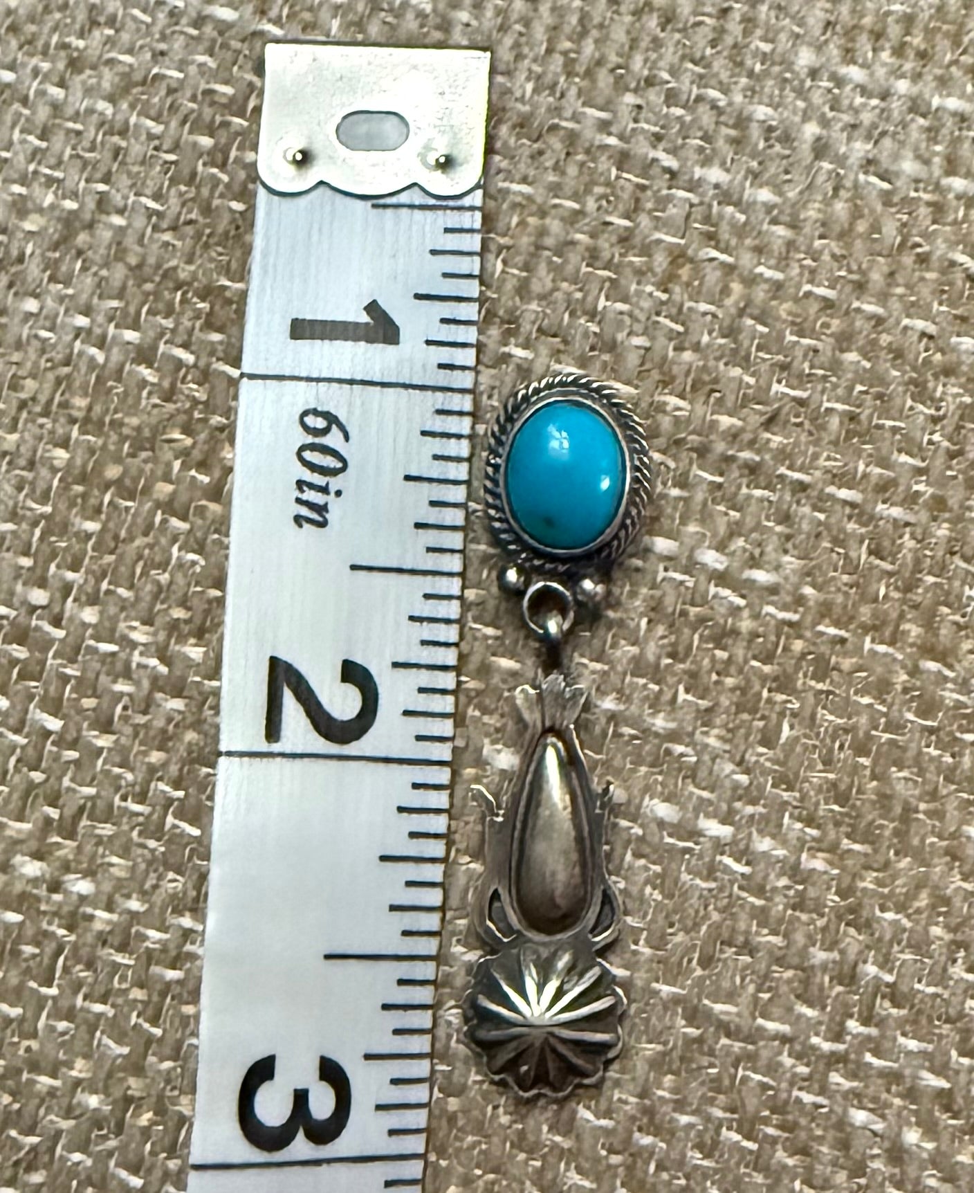Sterling Turquoise Drop Earrings