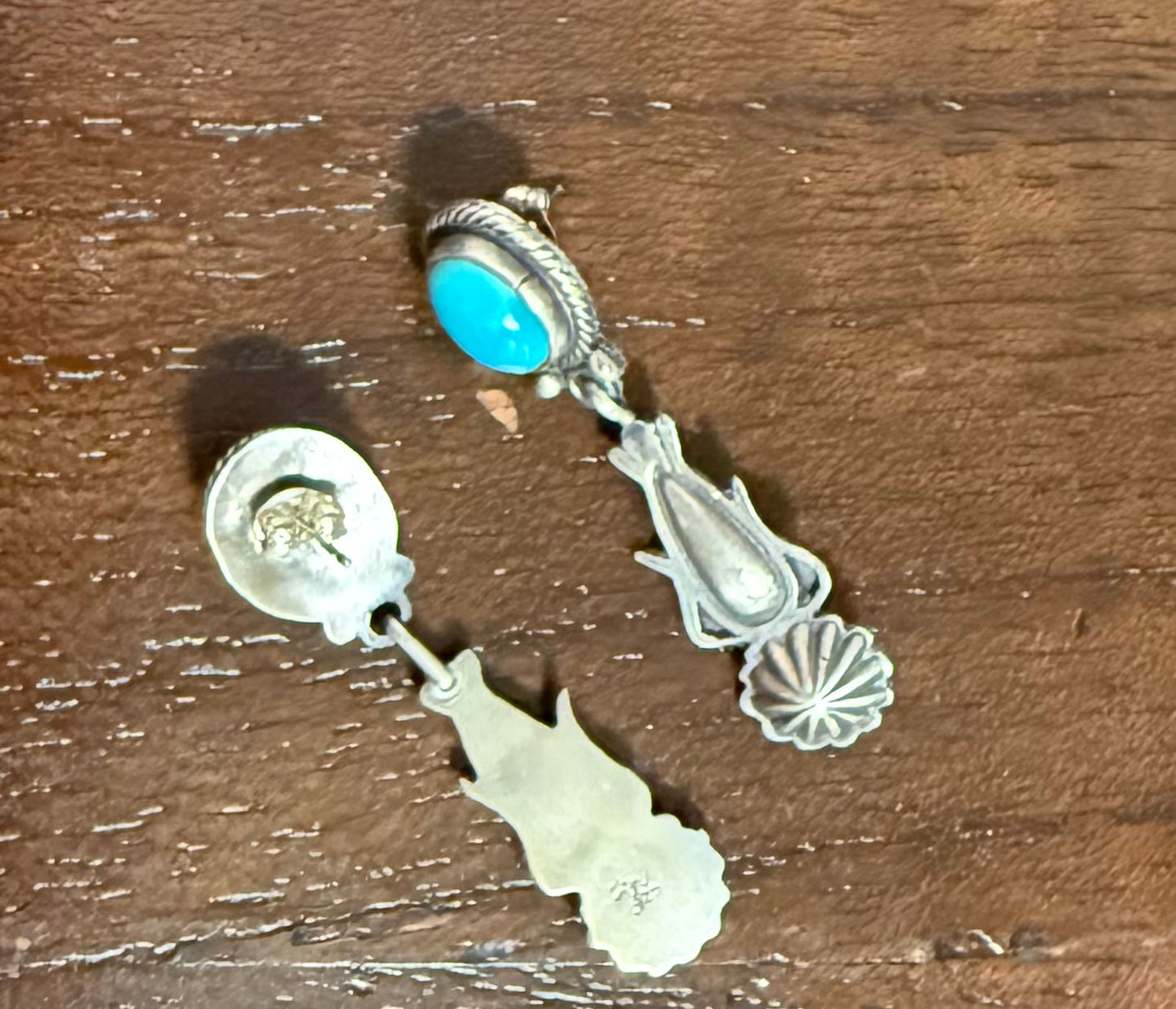 Sterling Turquoise Drop Earrings