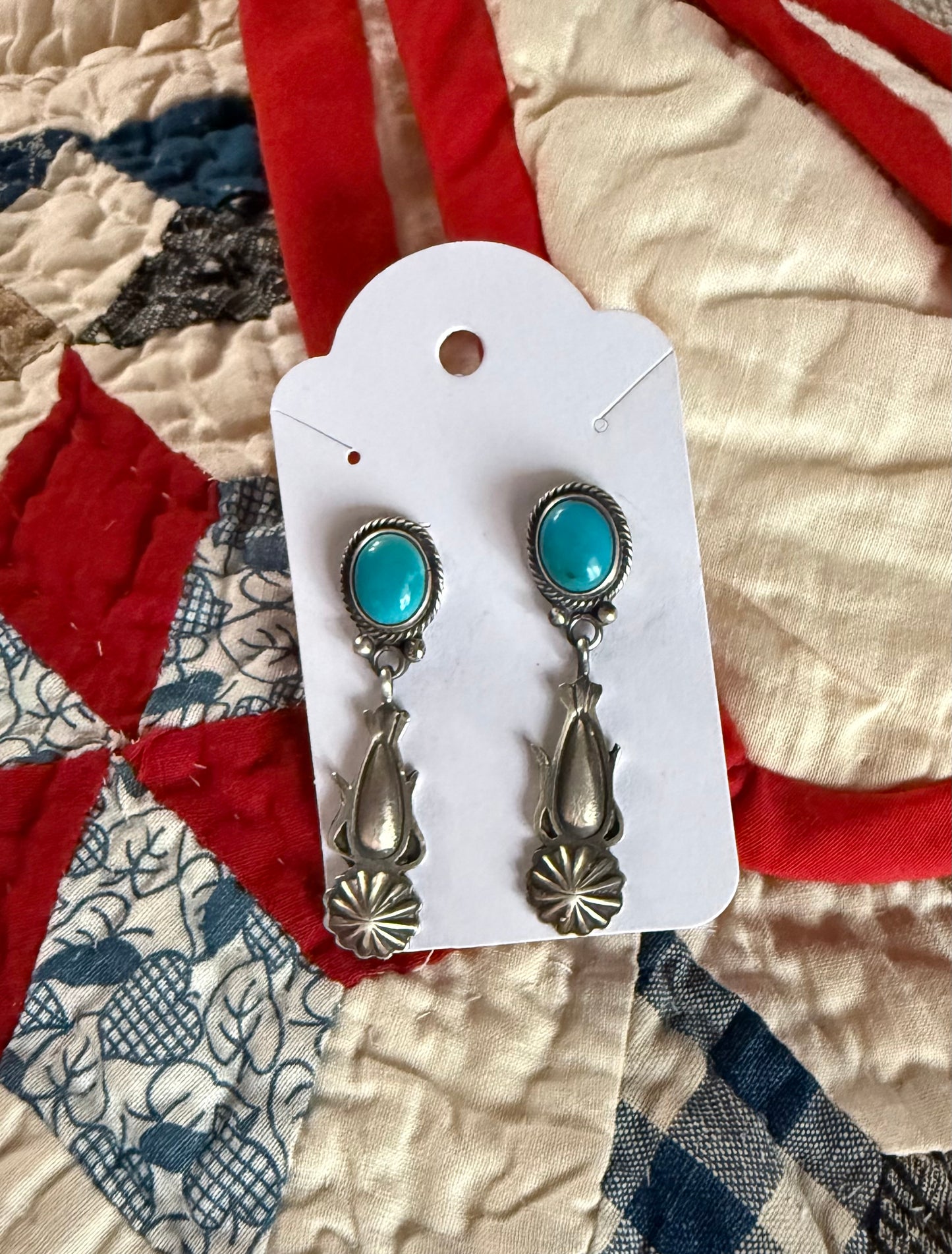Sterling Turquoise Drop Earrings